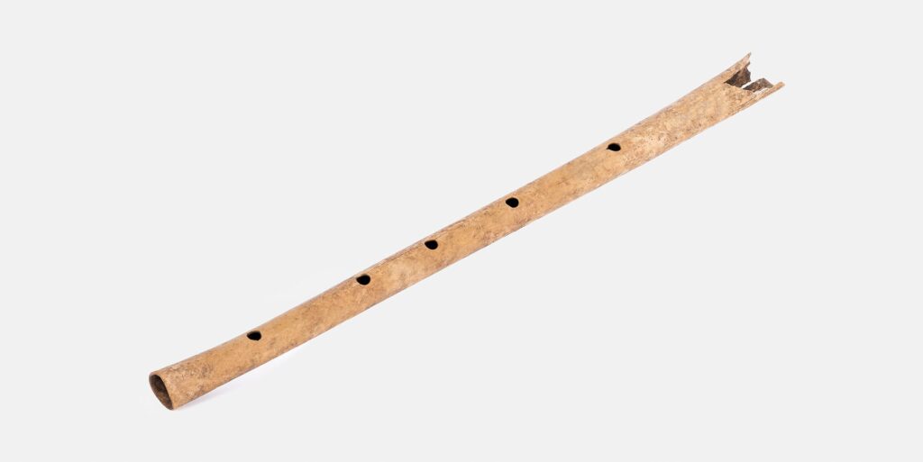Ancient Chinese yue bone flute, c. 6300–5400 BCE