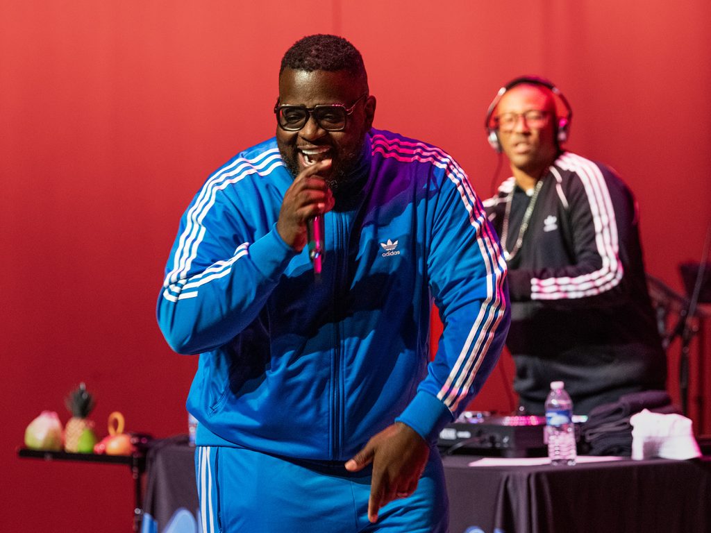 Mega Ran performing in the MIM Music Theater